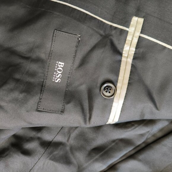 Hugo Boss Vintage Style Wool Pinstriped Al Capone Chicago Retro Blazer 42L - Picture 8 of 11